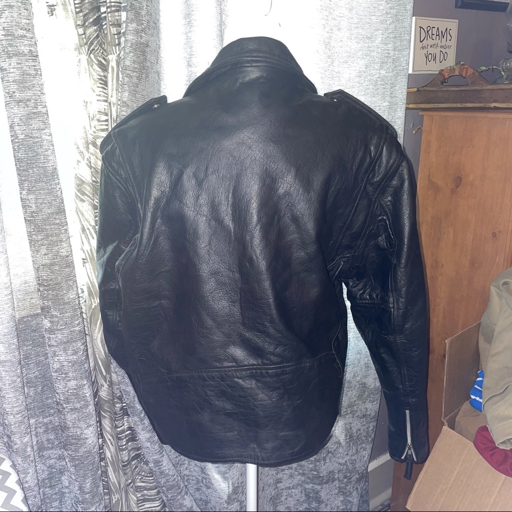 Fmc leather biker jacket size 46 smoke and pet friendly - Picture 4 of 5